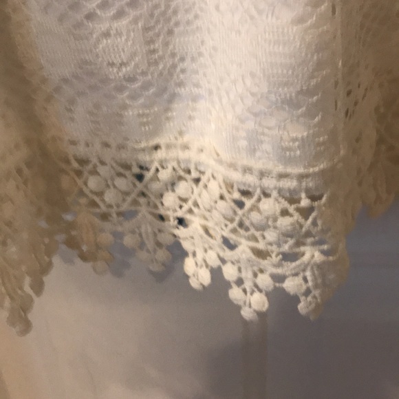 NWT girls small boho cream lace dress with braided belt - Picture 3 of 4